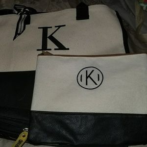 2 monogrammed bags